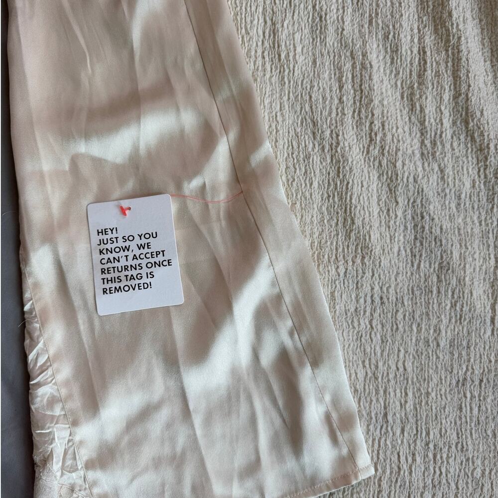 Topshop Ivory Lace Panel Midi Skirt Women’s US 10 EU 42- NWT - Picture 6 of 12